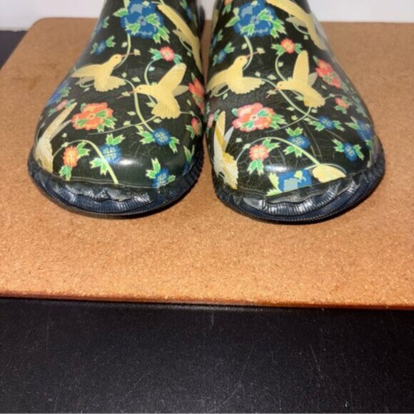 Western Chief Navy Clogs Womens 7 Birds Doves Slip On No Back Garden Boho Rubber - Picture 4 of 7